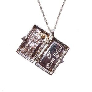New The Bradford Exchange Dear Daughter Love Letter Silver Locket Necklace 45cm